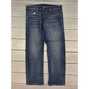 Levis 569 Loose Fit Jeans Mens 36x32 Blue Dark Wash Denim Straight‎ Leg